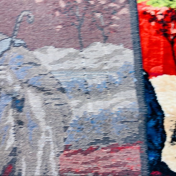 Vintage Mary baby Jesus velour large pillow tapestry fabric panel craft god - Picture 14 of 16